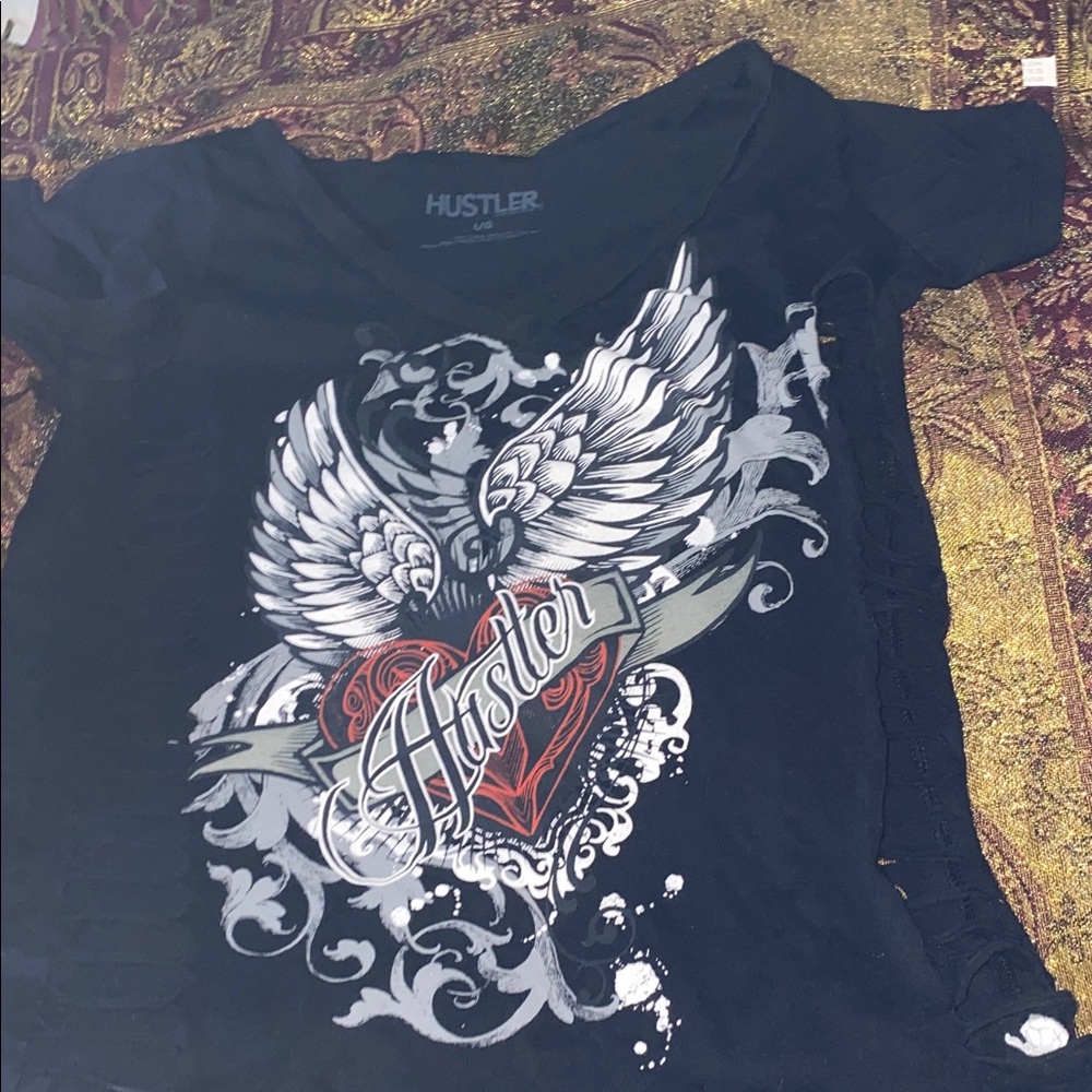 Hustler Hollywood Black Graphic Tee vintage